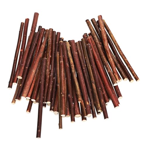 NUOBESTY 50Pcs Natural Wood Craft Sticks Rustic Twigs for DIY Projects Unique Shapes Textures for Home Decor and Crafting Random Shapes