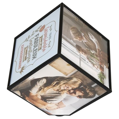La Chaise Longue - Cadre Photo Cube Rotatif Orbit A1/M24 - Plastique ABS - Déco Murale Innovante pour Photos Multiples - Taille 11 x 11 x 11 - Poids 50 g -...