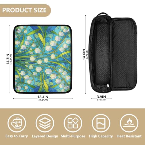 Estuche de viaje 2 en 1 para planchas de pelo y rizadores con almohadilla resistente al calor grande para planchas, rizadores y secadores miniatura 4