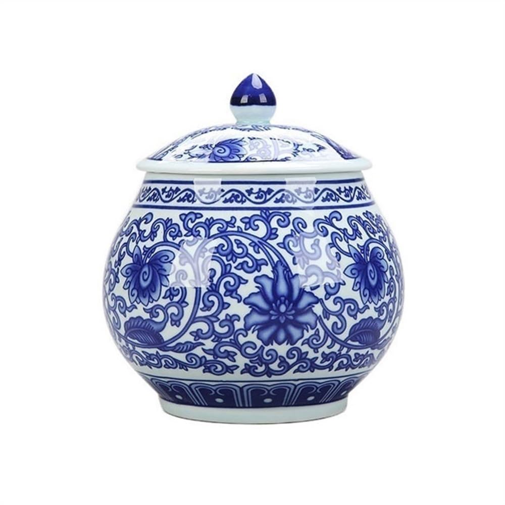 CHENGAIJIAN Tea Canister Vintage Celadon Tea Canister - Ceramic Airtight Storage for Loose Tea