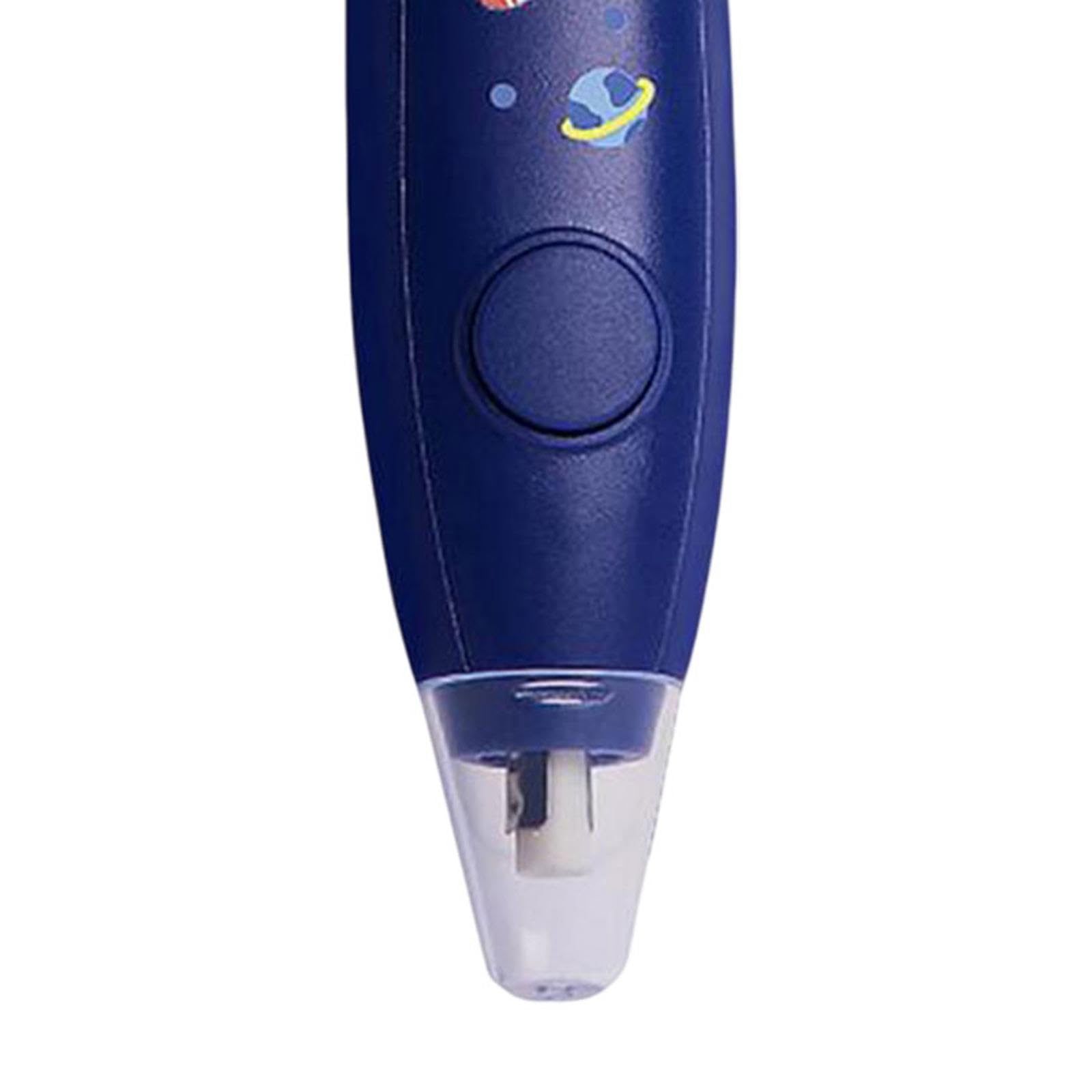 Lot de 10 gommes électriques avec 10 recharges pour projet artistique, écriture, bureau, bleu foncé, 14,3 cm