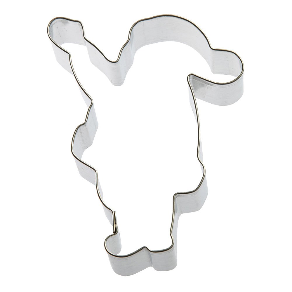 Foose Ausstechform Winkender Weihnachtsmann, 10,2 cm, verzinnter Stahl, winkender Weihnachtsmann, Keksform