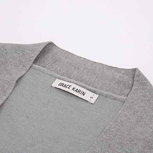 Image of GRACE KARIN Women Cardigan Sweaters Lightweight Knit Cropped Cardigans Trendy 3 /4 Sleeve Shrug Bolero S-3XL