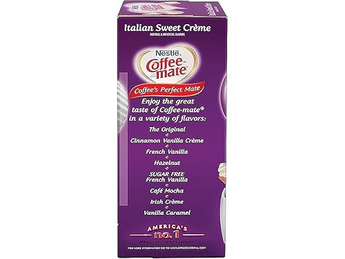 Miniatura 7 de Coffee-mate 84652 Crema de café líquida, crema dulce italiana, tazas de 0.375 onzas (caja de 50)