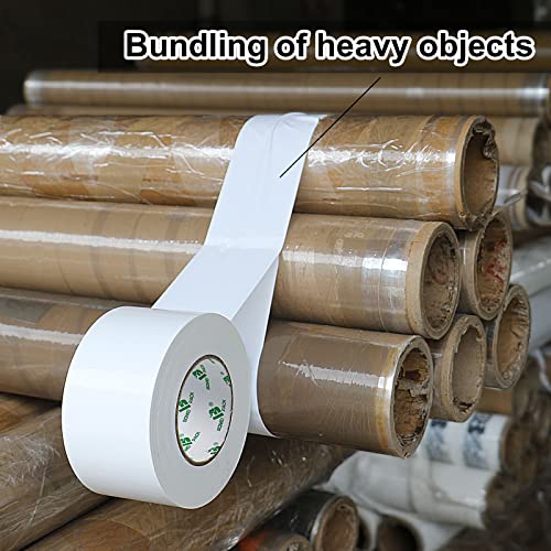 BOMEI PACK White Wide Duct Tape Reinforced 75mm x 50m Heavy Duty Cloth Gaffer Tape for Fixing Repairing,craft DIY,book repair,carpet seaming,Box Sealing,Bundling - Image 3