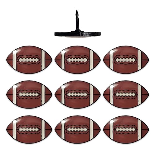 Image of Football Push Pins, for Cork Board, Maps, or Lapel Pin Use, Designed in The USA, Football Pins, Set of 10