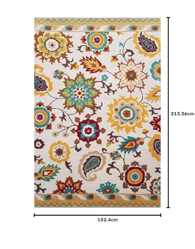 Image of Soft Pure Woolen Modern Collection Tufted Carpet for Living Room,Bedroom'Kitchen and Hall (5 X 7) Feet