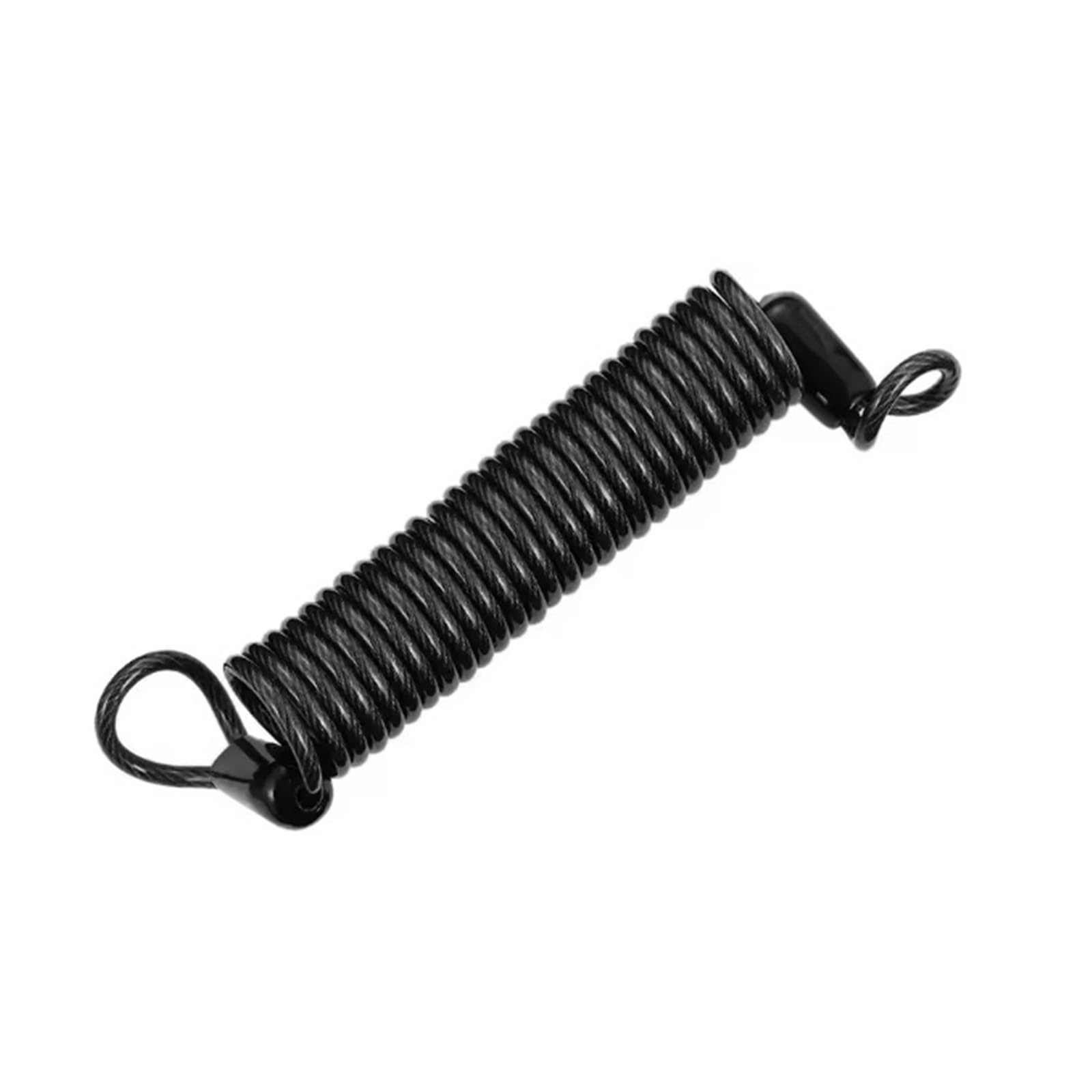 Motorcycle Handlebar Lock Universal 150cm Motorcycle Scooter Anti Thief Security Alarm Disc Lock Spring Reminder Cable Motorbike Lock Security(Black)