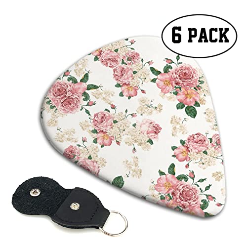 Lot de 6 médiators en forme de rose avec feuilles pour guitare acoustique, guitare électrique, basse, ukulélé – fins… - Les Beatles, Paul McCartney, John Lennon, RIngo Starr, George Harrison Lot de 6 médiators en forme de rose avec feuilles pour guitare acoustique, guitare électrique, basse, ukulélé - fins… – Image 3