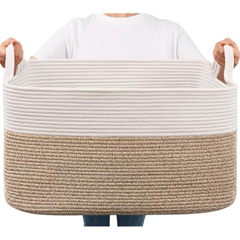 Goodpick Large Woven Blanket Basket Cover