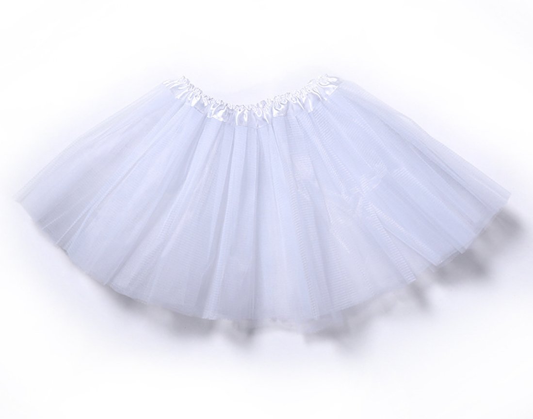 Simile Bailarina - Vestido para niña con mono de carnaval, Cosplay BALLER01, Color blanco., 110 cm
