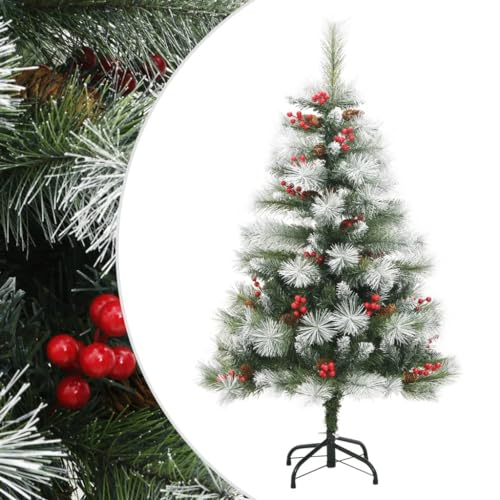 Árbol de Navidad artificial elegante con adornos de piñas naturales 3