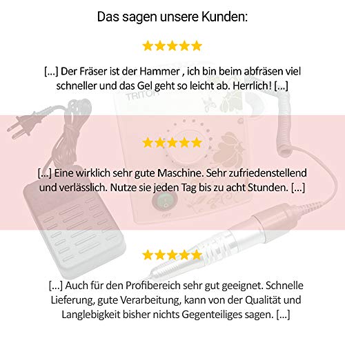 ND24 NailDesign – Tritor One Nagelfräser für Naturnägel, Gelnägel & Acrylnägel – Elektrische Nagelfeile mit allen… – Bild 8