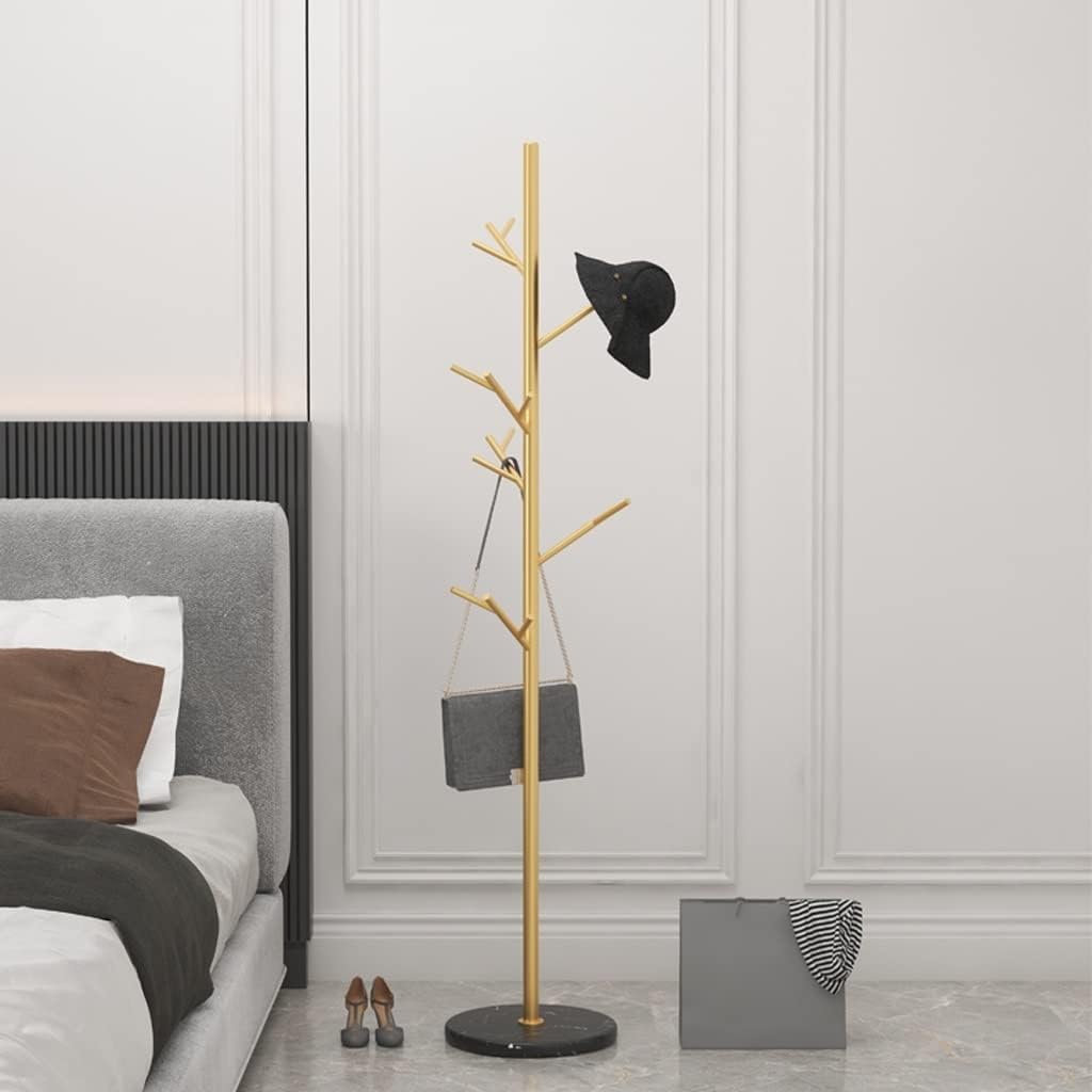 Coat Rack Freestanding Freestanding Coat Rack Single Pole Tree Coat Rack Marble Base Bedroom Corridor Corner Coat Hanger Hanging Bag Rack Clothes Racks for Hanging Clothes