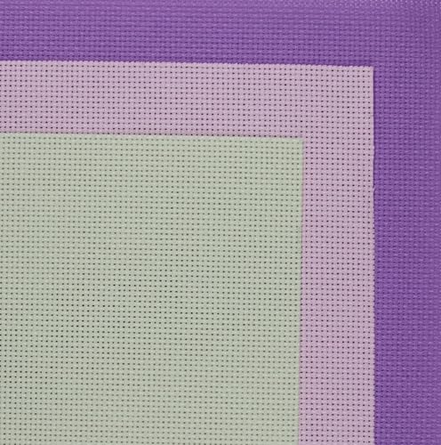 Image of KCS 3 pc of 15 inch x 18 inch(38cmx45cm) Counted Cross Stitch Cotton Aida Cloth Needlework Rolled Fabric Box,18CT,Lavender+Pink+Light Green