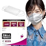 [COCORO STORE] シャープ公式 日本製 不織布マスク 30枚入り2箱 ふつうサイズ 快適 清潔 ぴったりフィット 通気性 柔らか耳ひも 無機（銀） 系抗菌剤使用 高密度フィルター マスク sharp