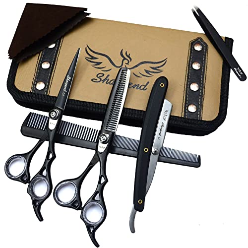 Professional Haircutting Scissors Kit – 6.5 inch Razor Edge Barber Scissor, Japanese Haircutting Scissors and Thinning Shears for Men, Women & Kids, Salon and Home Hair Cutting Set