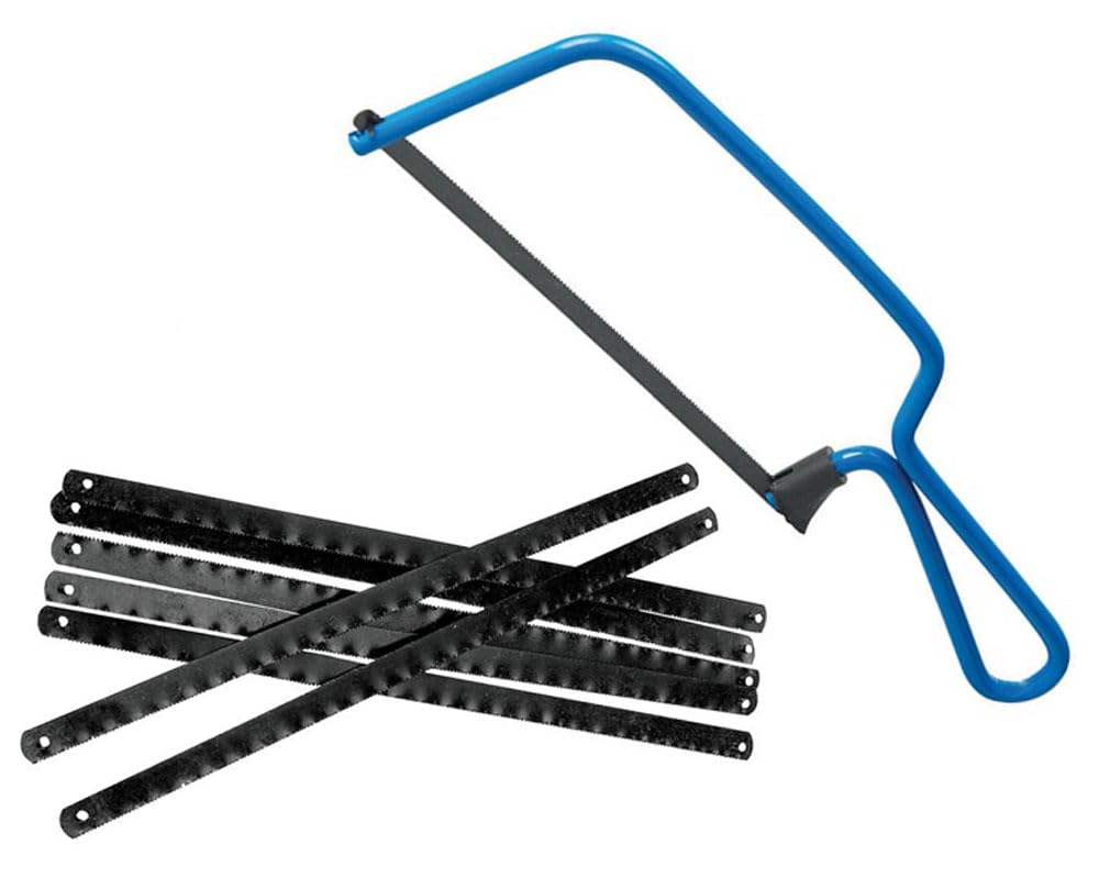 GARVIN Tools Steel Junior Saw Mini Hacksaw Frame with 20 Blades (Black) and Royal Blue Powder coated Handle for Watchmakers, woodworkers and other small DIY Projects (B0CT8YC667) Amazon Price History, Amazon Price Tracker