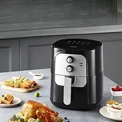 Fritadeira Sem óLeo, Fritadeira EléTrica DoméStica Sem óLeo Fritadeira Sem óLeo 5,5 Litros 1400 Watts 127 V Ou 220 V Estilo Retrô(inox 220v)