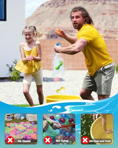 image for UCIDCI SOPPYCID Water Balloons Reusable Quick Fill - Self Sealing Sili