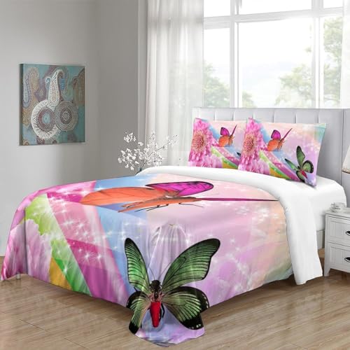 Parure de lit avec fermeture à glissière motif 3D animaux sauvages pour lit double 200x200 - 5