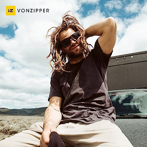 Image of VonZipper Maxis Polarized Sunglasses for Men and Women Marshland with Maxis Bronze Impact-resistant polycarbonate lens Sun Glasses with UV and HEV protection 61mm