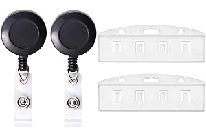 2 Set of Clear PC Card Badge Holder for Swipe ID Cards