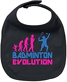EZYshirt® Badminton Evolution Baby Lätzchen Halstuch