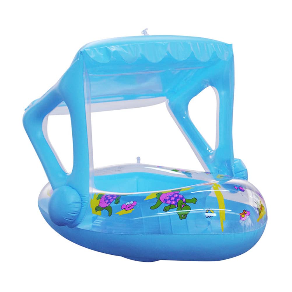 Flotador Bebe, Flotador Bebe con Sombrilla, Flotadores para Bebe Natación Flotador Bebé Piscina, Natación con Toldo, Balsa Flotante para Juguetes Piscina Al Aire Libre para Bebé