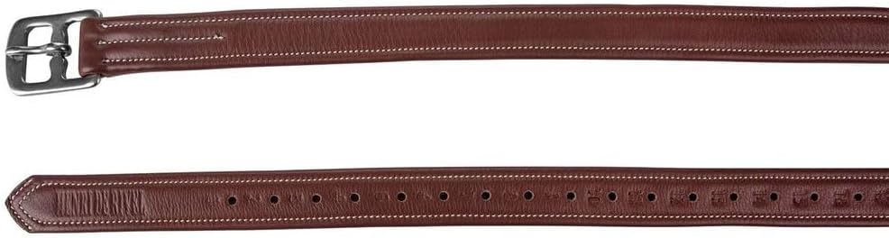 Henri de Rivel Triple Covered Stirrup Leathers w/Flat Buckles- Oakbark, 60
