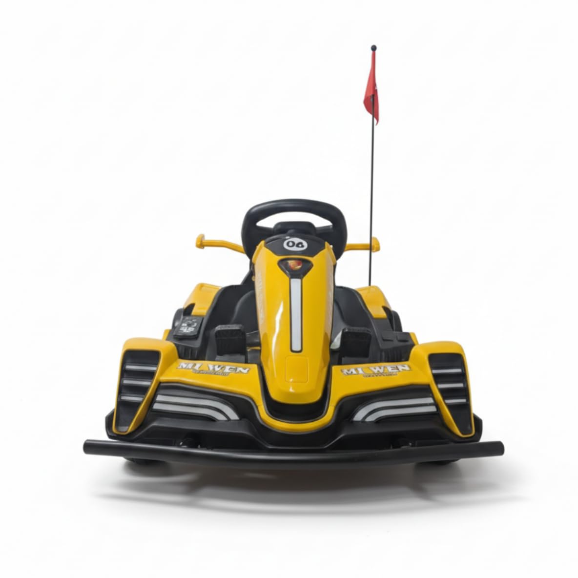 WITIT Auto ELETTRICA Radiocomandata Macchina F1 Formula Uno Go-Kart per Bambino Bambina Bambini KDC-309 24V 8Ah Grigia, Blu e Gialla 2 motori, bluetooth, USB, LED, carico massimo 50 Kg (GIALLA)