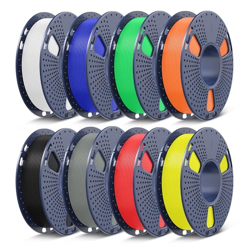 SUNLU 250g PETG Filament 8-Color Set, High Toughness 3D Printer Filament