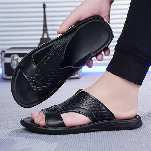Mens Beach Flip Flop Non-slip and Wear-resistant Slide Sandal Indoor Outdoor Casual Thong Slip on Athletic Sandals4