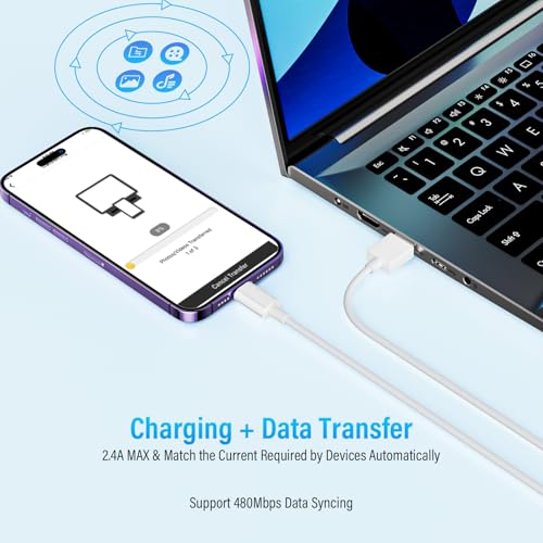 Image of iPhone Charger, [Apple MFi Certified] 2 Pack 5V1A USB Wall Charger Block with 6.6FT Lightning Cable Fast Charging Cord for iPhone 14 13 12 11 Pro Max XR XS X 8 7 6 Plus, iPad, Airpods