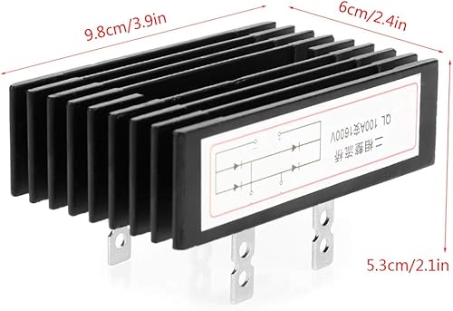Miniatura 5 de ViaGasaFamido Puente rectificador de puente de diodos de 2 fases 100A 1600V Voltaje de alta potencia Rectificador de puente de diodos de silicio
