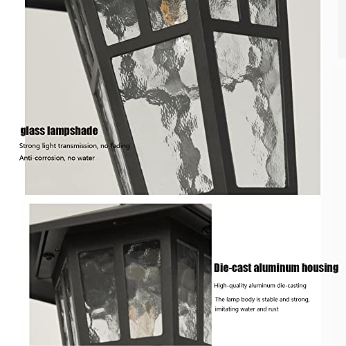 Lanterne suspendue extérieure étanche avec douille E27 pour jardin vintage - 2