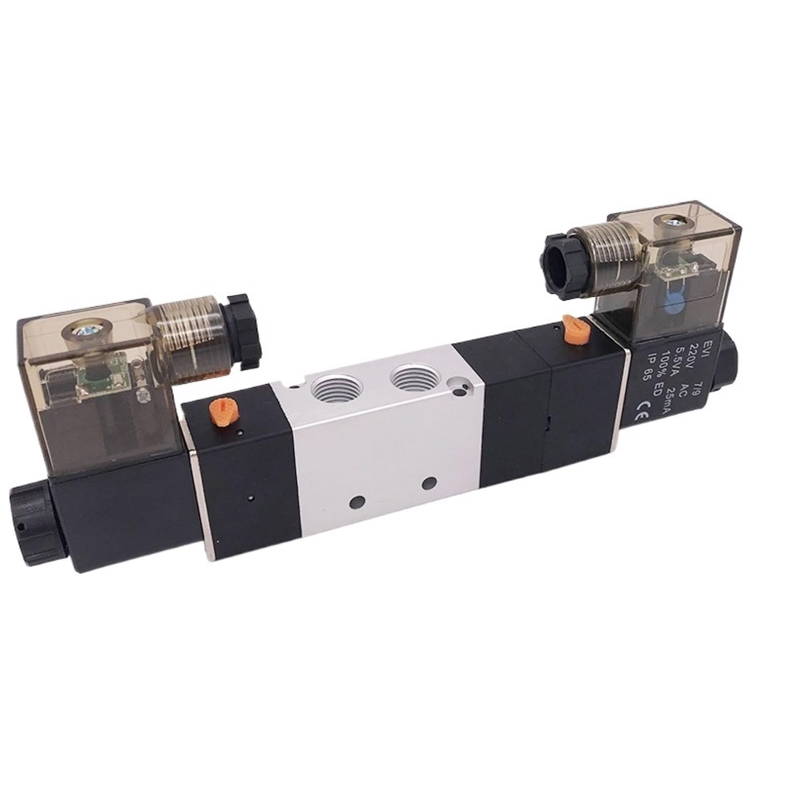 Électrovanne pneumatique 5/3 voies double bobine 1/4" 3/8"