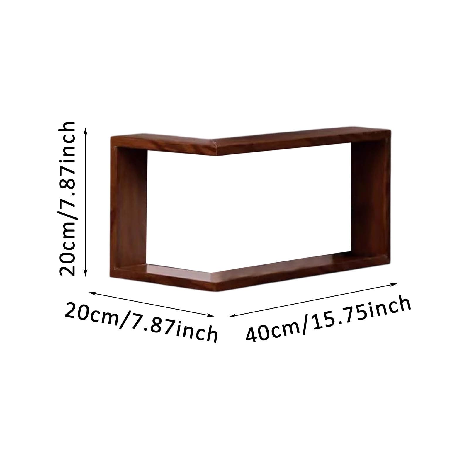 Étagères d'angle intelligentes qui illuminent votre espace - Étagères de rangement flottantes - Étagère d'angle murale en bois - Gain de place - Kaki x 2