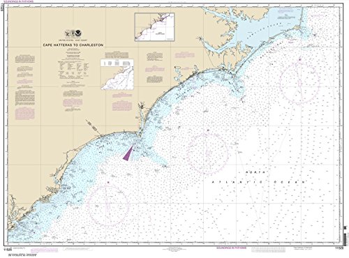 NOAA Chart 11520: Cape Hatteras to Charleston 33.3 x 45 (Traditional Paper)