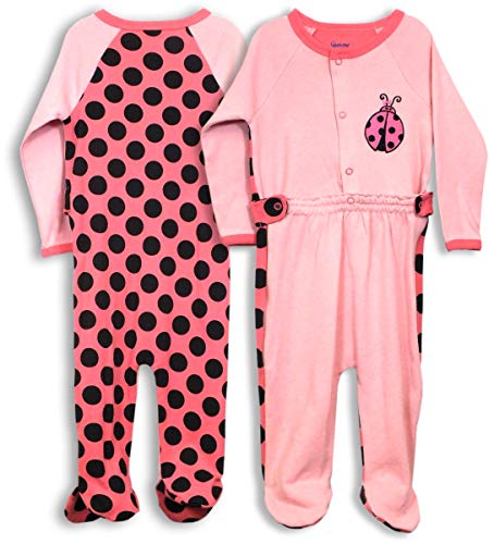 Spencers H73112-9 6-9 Months Zip Leg Sleeper - Ladybug Multicolor