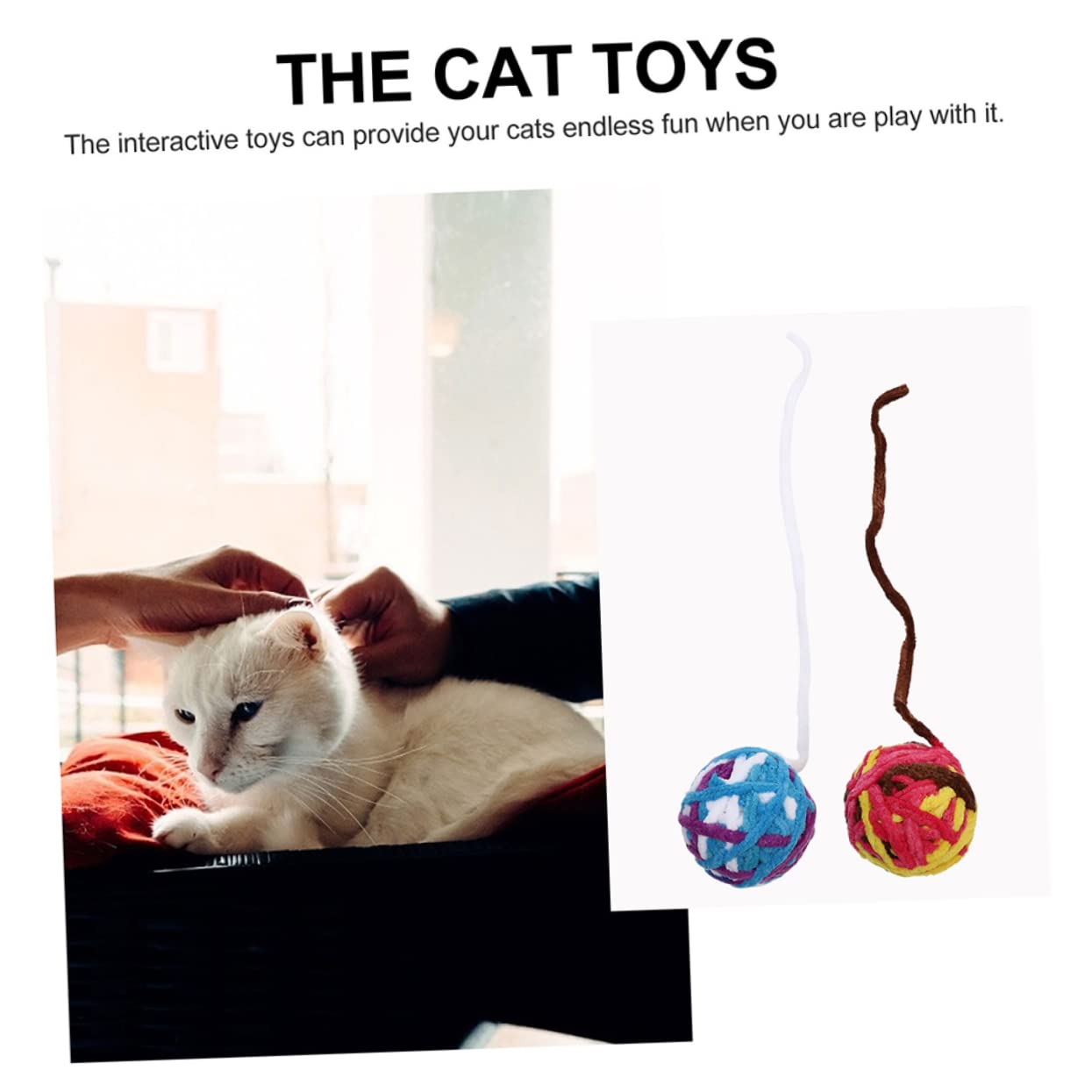 FOMIYES Lot de 2 Jouets à Mâcher Interactifs pour Chat Stimulant Linstinct de Chasse 5 Pièces