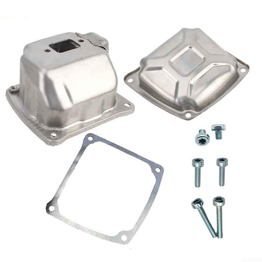 Metal Muffler Exhaust Pipe for MS661 MS661C Chainsaw, Replaces 1144 140 0600 1144 140 0601, For Silencer Accessory with For Easy Install, Silver