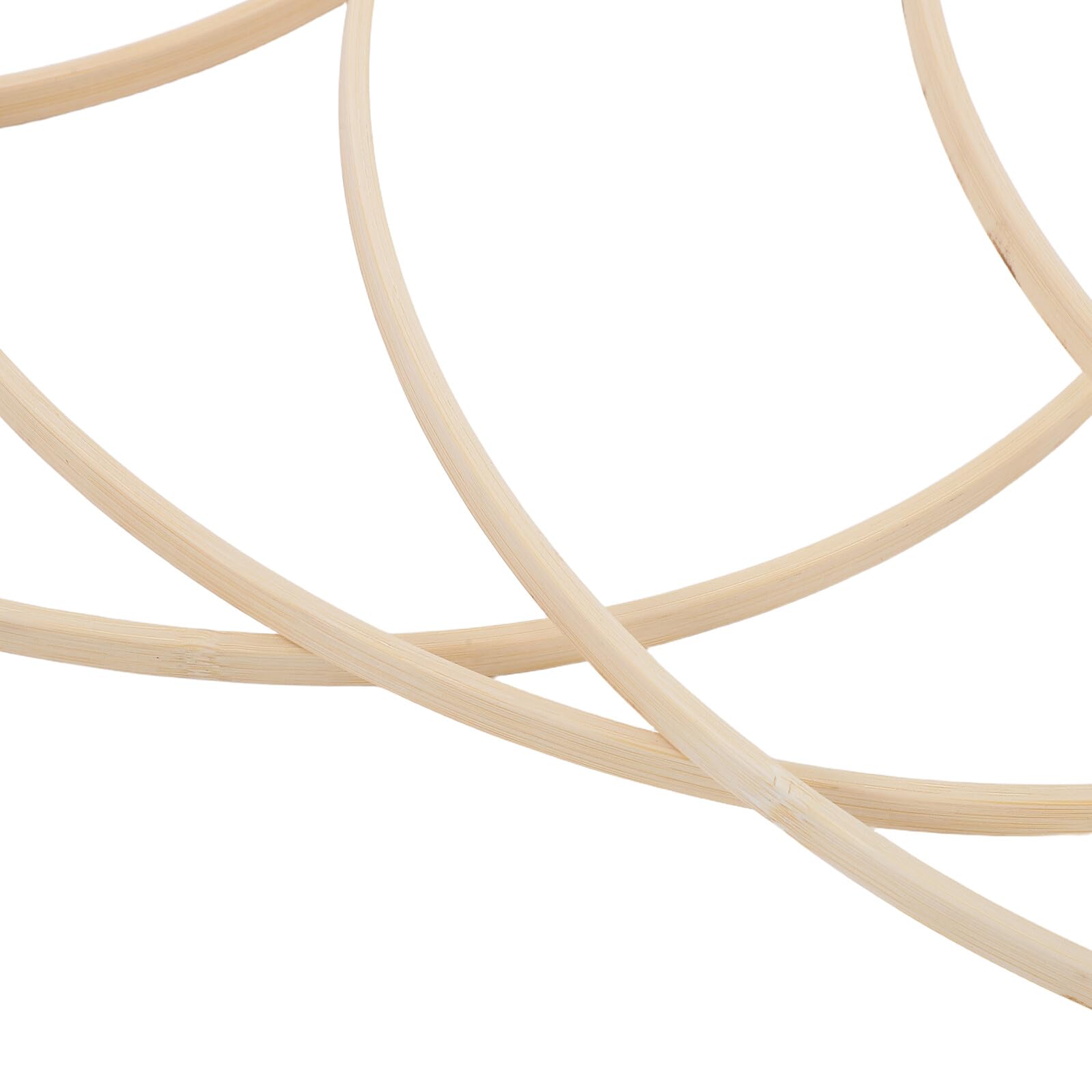 Aros de Macramé de Bambú 40 Cm para Manualidades 10 Piezas Beige Naturales para Decoración DIY Bodas y Hogar