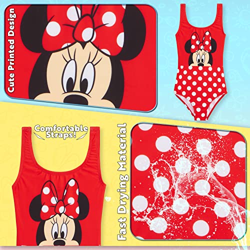 Image of Disney Girls One Piece Swimming Costume, Comfortable Stretchy Swimsuit - Girls Gifts