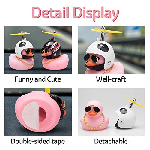 image for wonuu Pink Duck Car Dashboard Decorations Rubber Duck Car Ornaments Co