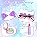 Toddler Play Purse for Little Girls, 30PCS Kids Purse with Pretend Play Princess Toys Includes Crossbody Bag, Phone, Wallet, Cat Sunglasses, Hair Clip, Kids Toy Birthday Gift Toy for Girls 3 4 5 6+