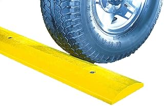 SloMo SB6D-S Recycled Plastic Deluxe 6' Speed Bump with Hardware, Yellow, 72" Length, 12" Width, 2.25" Height