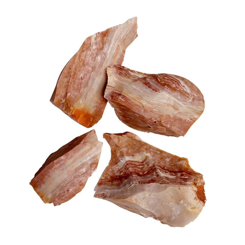 Image of Picture Jasper Raw Stone 500g | 2-4 Pcs of Natural Healing Crystal for Grounding, Strength & Balance | Decorative Stones for Home Decor, Living Room, Office & Showpiece
