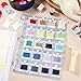 Humyoun 132 Pcs Embroidery Floss Organizer 6 Cross Stitch Thread Storage Binders Pages 120 Hard Plastic Floss Bobbins 1 Bobbin Winder 2 Stickers 3 Loose Leaf Binder Rings for Embroidery Sewing Storage