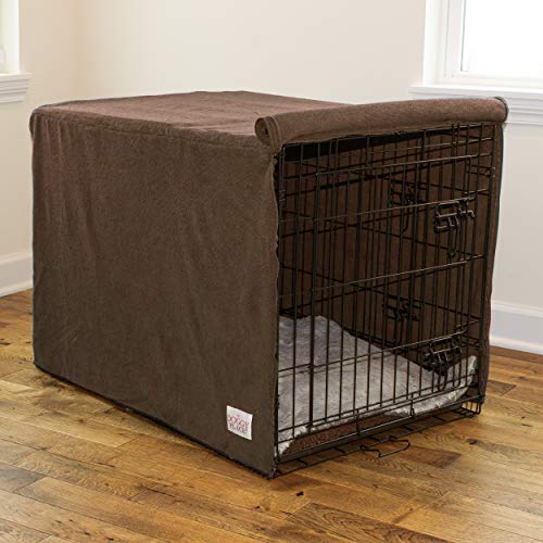 My Doggy Place Medium Dog Crate Cover, 42\" x 30\" x 28\" Brown - Machine Washable Dog Kennel Cover with 4 Corner Zippers - Ultra Absorbent Warm Microfiber Chenille Fabric Crate Covers for Dog Cages - Thumbnail 6